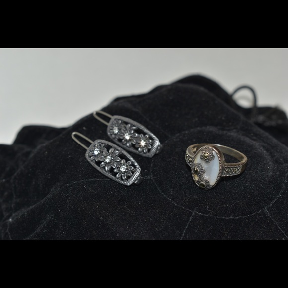 👂🏻 Earrings set with Ring - Picture 4 of 4